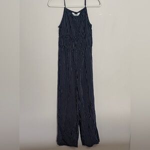 H&M Kids Navy and White Striped Jumpsuit Size US 13-14 years